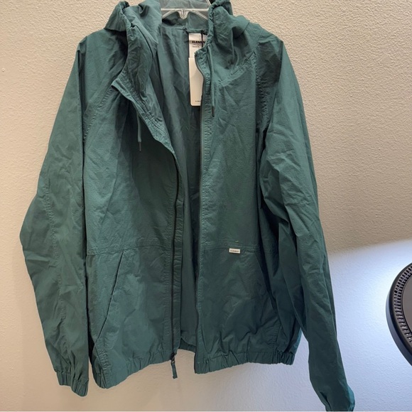 Element Jacket Size XL Green Hooded Zip Up Windbreaker Mens Fall Pockets - Picture 1 of 6